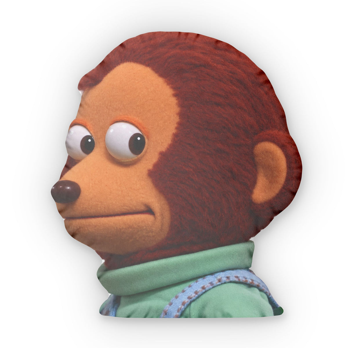 Awkward Monkey Meme Pillow - Custom Shaped Novelty Cushion