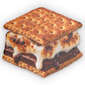 S’mores Shaped Pillow — Realistic Toasted Marshmallow & Chocolate Cushion