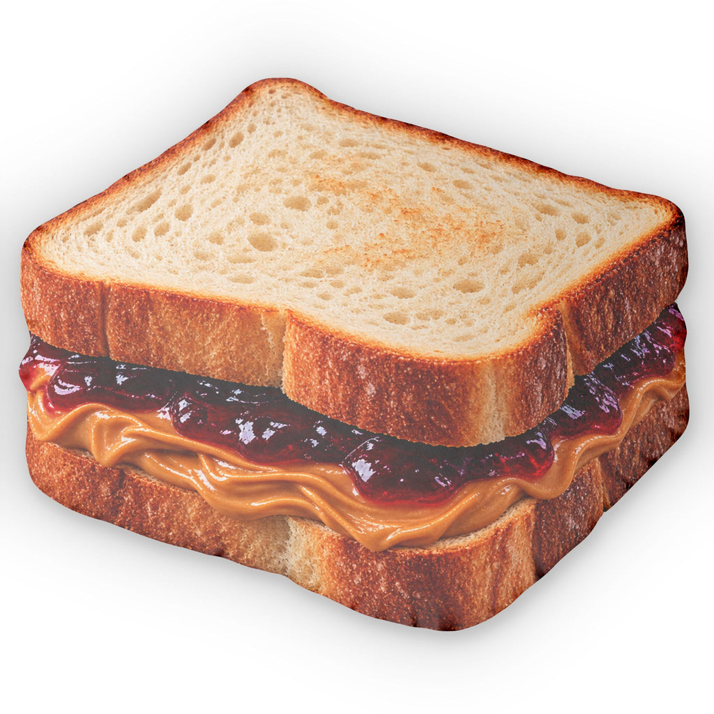 Peanut Butter & Jelly Sandwich Shaped Pillow