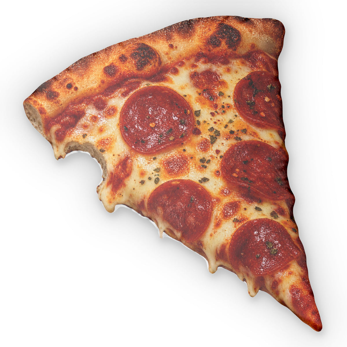 Pizza Slice Pillow — Realistic Pepperoni Novelty Cushion