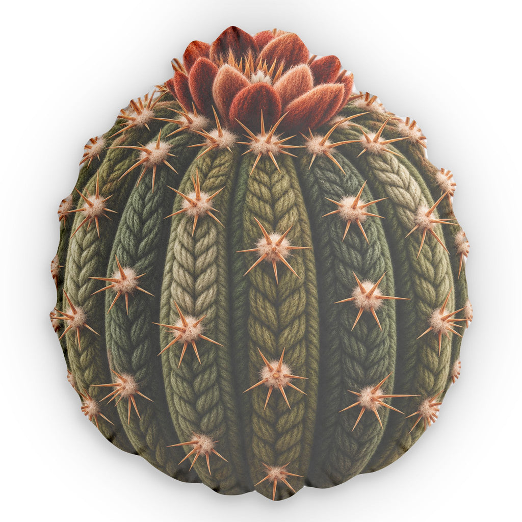 Cactus Shaped Pillow — Round Succulent Throw Pillow