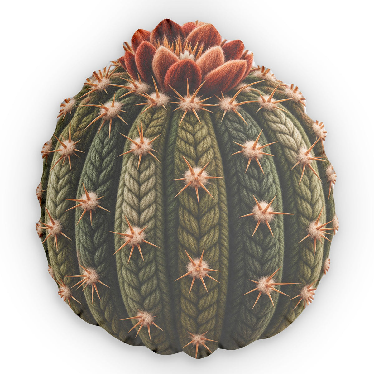 Cactus Shaped Pillow — Round Succulent Throw Pillow