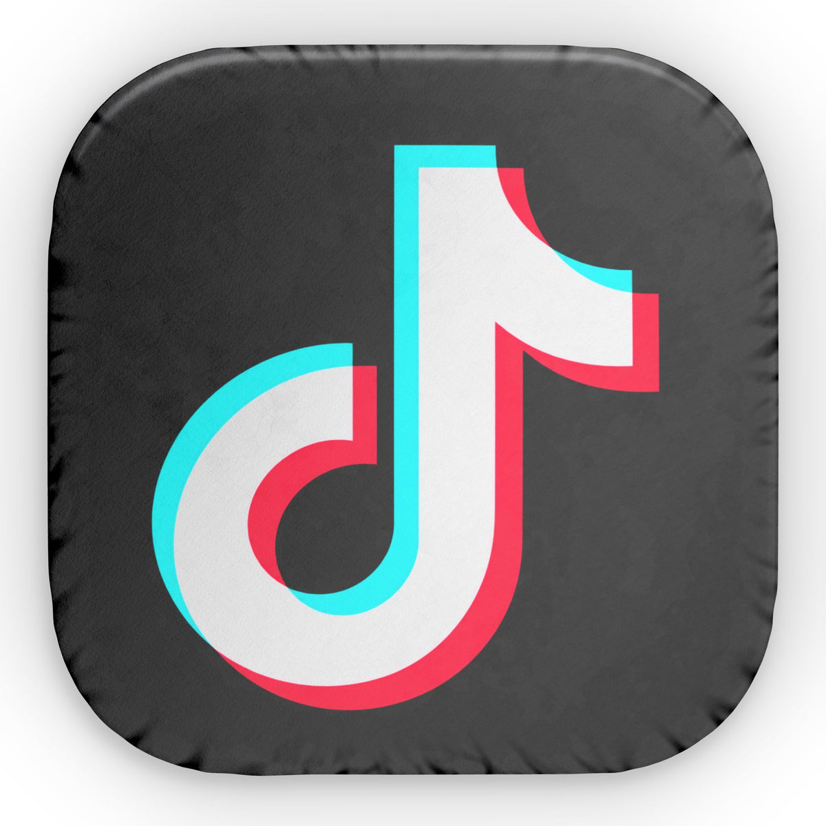 TikTok Logo Shaped Pillow — Custom Social Media Decorative Pillow