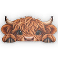 Highland Cow Shaped Pillow — Cute Fluffy Calf Decorative Throw