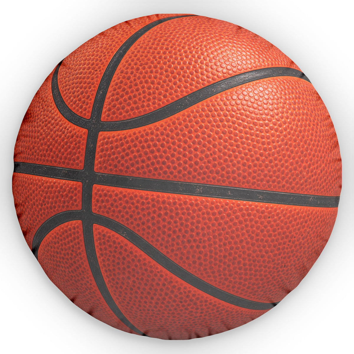 Basketball Shaped Pillow — Round Sports Throw Pillow for Fans & Kids