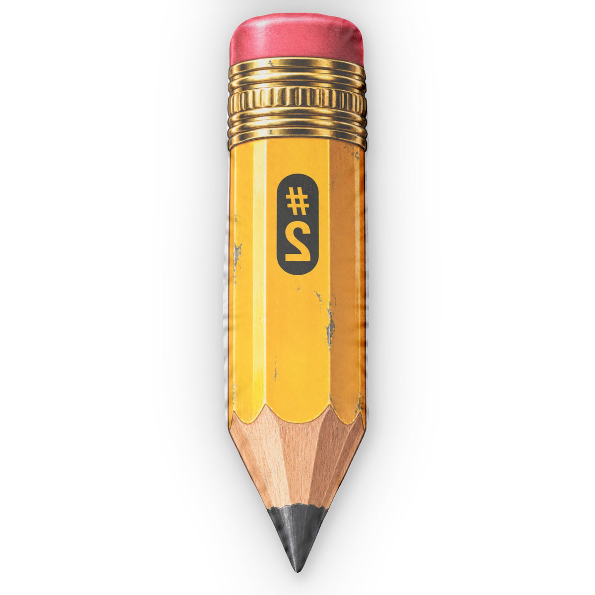 Pencil-Shaped Custom Pillow — Novelty #2 Pencil Decorative Cushion for Teachers & Students