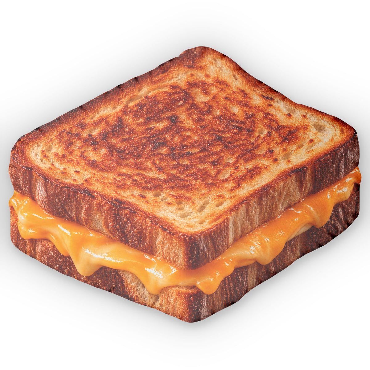 Grilled Cheese Shaped Pillow — Realistic Cheese Sandwich Plush