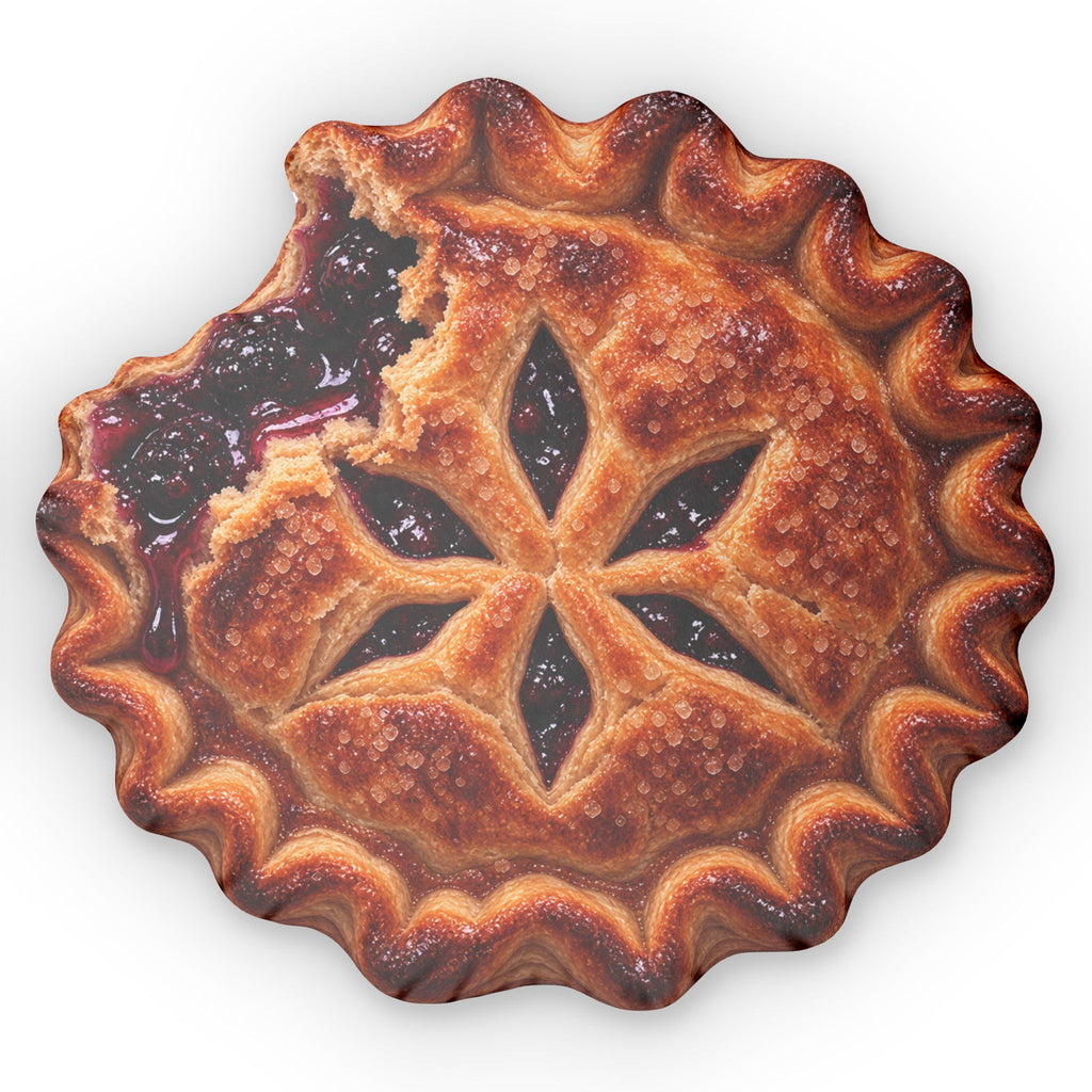 Pie-Shaped Decorative Pillow — Realistic Cherry Pie Slice Throw Cushion