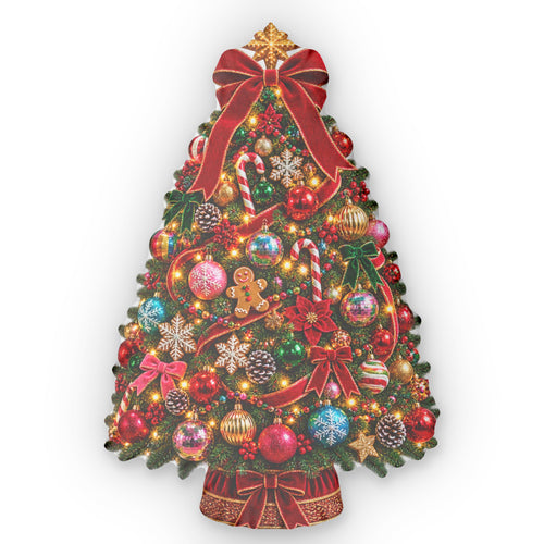 Christmas Tree Shaped Pillow — Festive Holiday Decorative Cushion