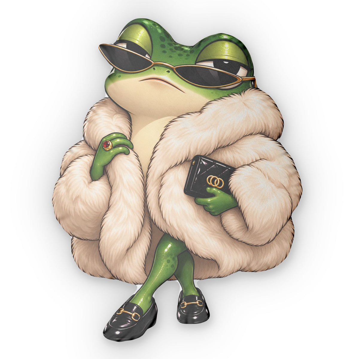 Luxury Frog Shaped Pillow — Funny Plush Animal Decorative Cushion