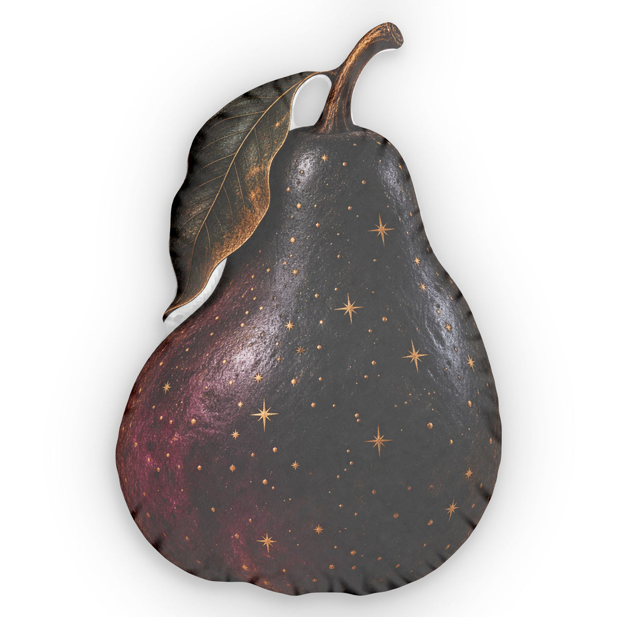 Moonlight  Pear Shaped Pillow — Space Fruit Decorative Accent
