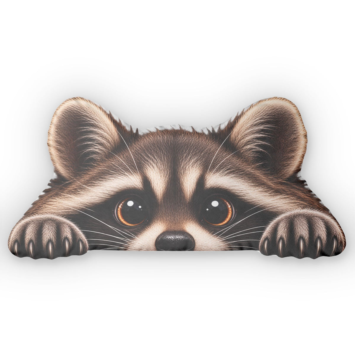 Peeking Raccoon Shaped Pillow — Cute Animal Decorative Throw Pillow