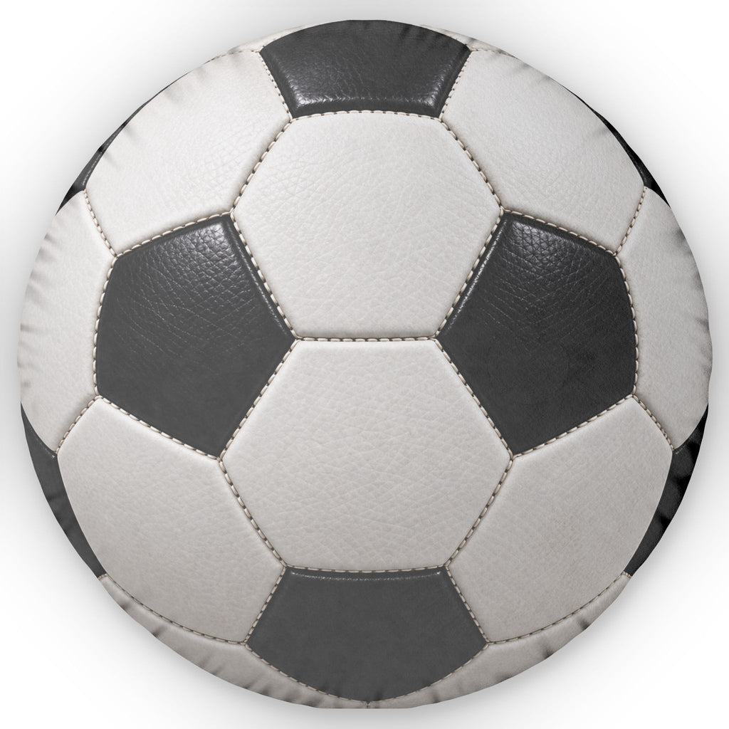 Soccer Ball Shaped Pillow — Custom Round Football Throw Cushion