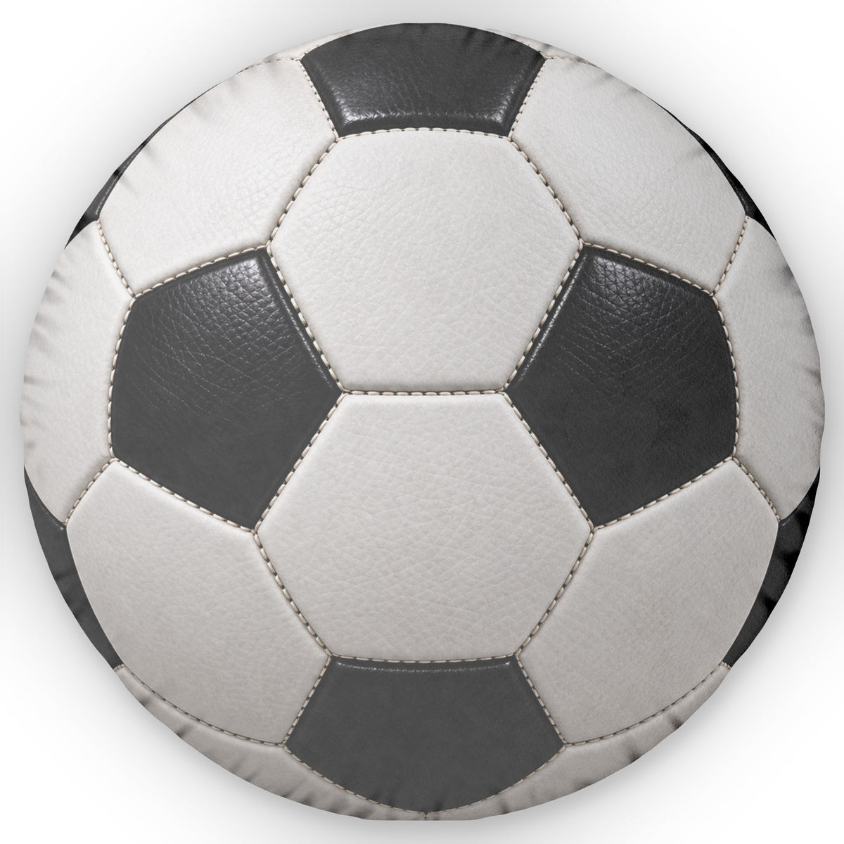 Soccer Ball Shaped Pillow — Custom Round Football Throw Cushion