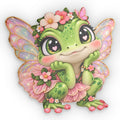 Fairy Frog Shaped Pillow — Cute Floral Fantasy Throw Pillow