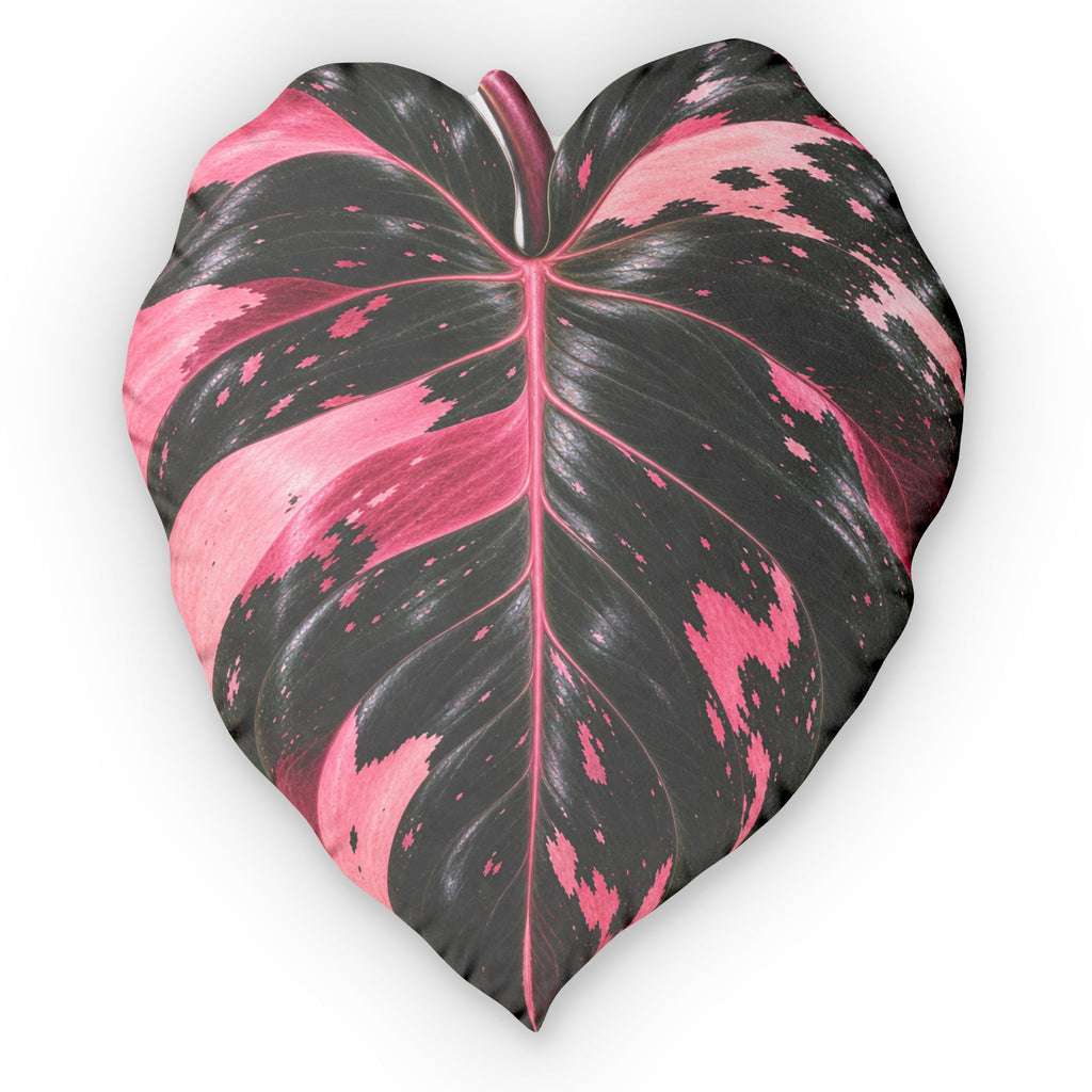 Pink Princess Philodendron  Leaf Pillow