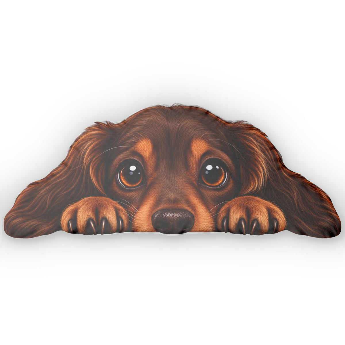 Peekaboo Puppy Shaped Pillow — Cute Custom Dog Throw Pillow