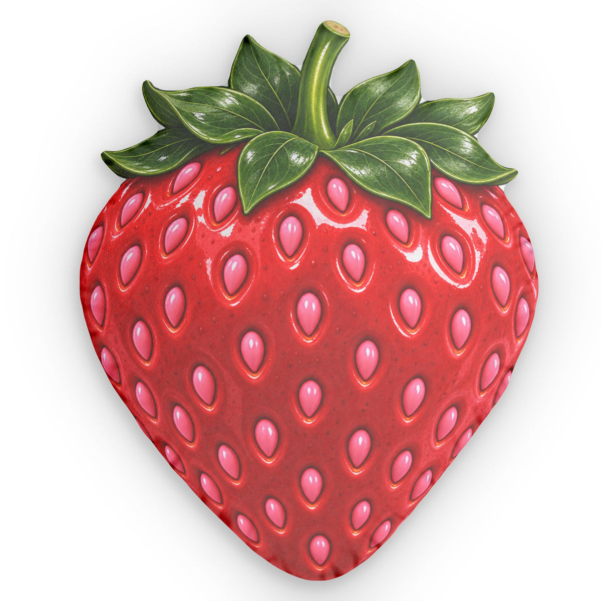 Strawberry-Shaped Decorative Pillow — Cute Fruit Cushio n for Kids & Kitchen Decor