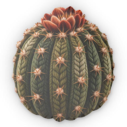 Cactus Shaped Pillow — Round Succulent Throw Pillow
