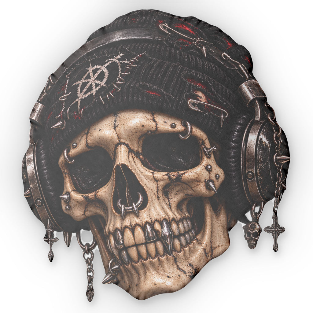 The Deadbeat Pillow — Gothic Skull Decorative Throw Pillow