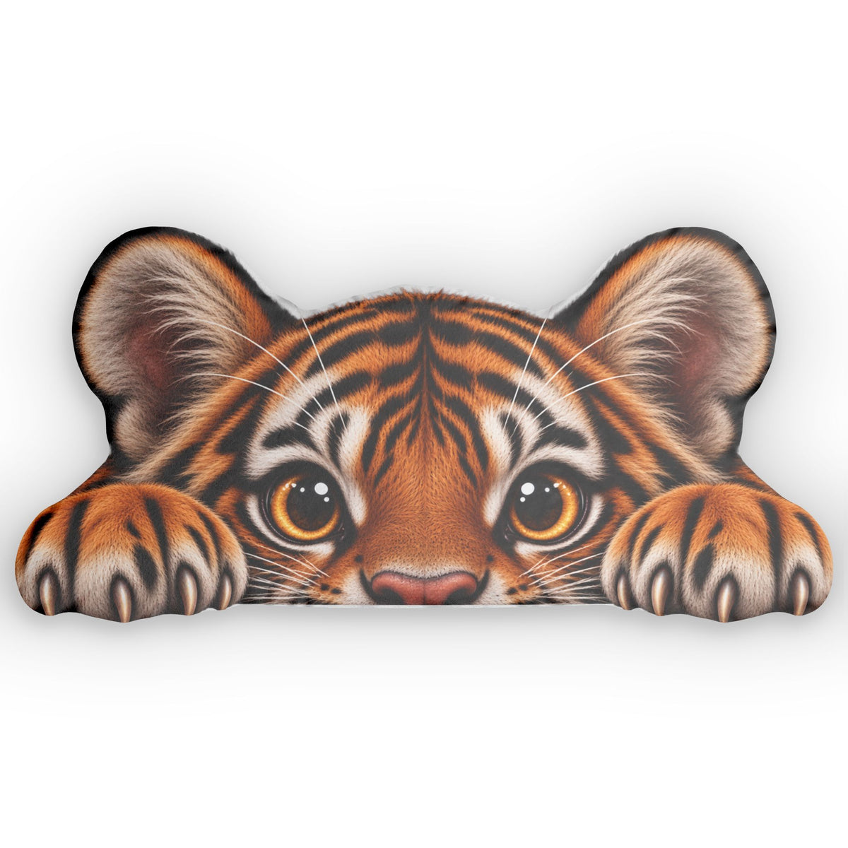 Tiger Cub Shaped Pillow — Cute Animal Decorative Throw Pillow for Kids' Rooms & Nursery