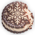 Snowflake Cookie Shaped Pillow — Festive Holiday Decorative Cushion