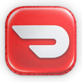 Doordash Shaped Pillow — Red Logo Accent Pillow